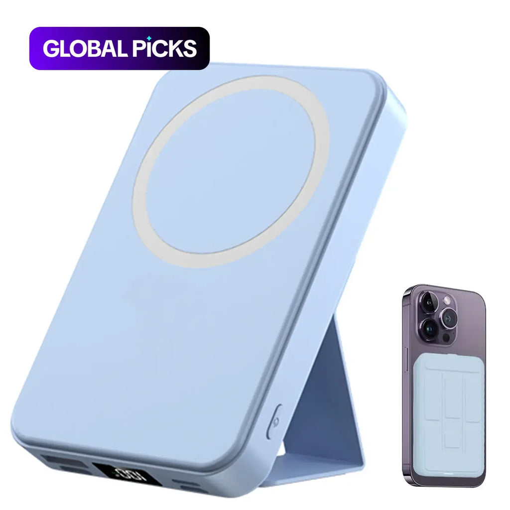 Magnetic Portable Wireless Fast Charger, 10000Mah Smart Mobile Power Power Bank Wireless Battery Pack, 22.5 W PD Quick Charge with LED Display, Compatible with Iphone Series Travel Power Bank #GLOBAL PICKS