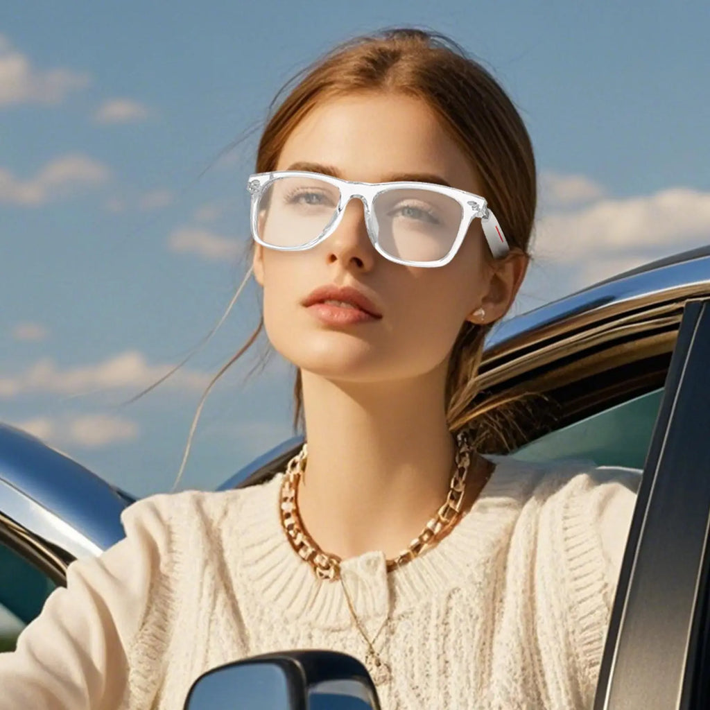 E13 Smart Glasses | Surround Stereo Hi-Fi Sound, Voice Call Answer, Music Playback, Fast Bluetooth Pairing, Large Capacity Battery & Long Battery Life, Ideal Gift for Father'S Day, Suitable for Home, Work, Commute, Travel & Outdoor Sports #Global Picks