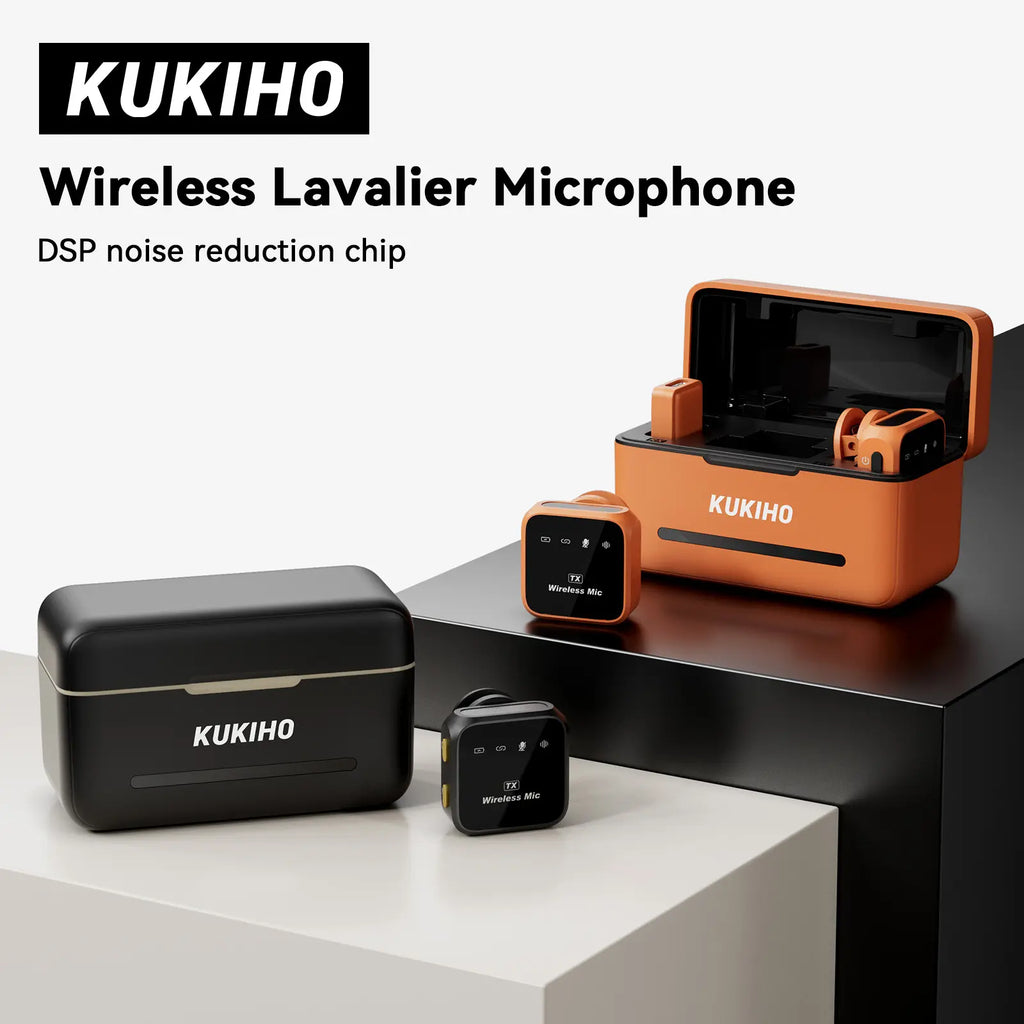 Dealsforyoudays！Kukiho Wireless Lavalier Microphone for Iphone Ipad Android with Charging Case Audio Smartphone Audio Smartphone