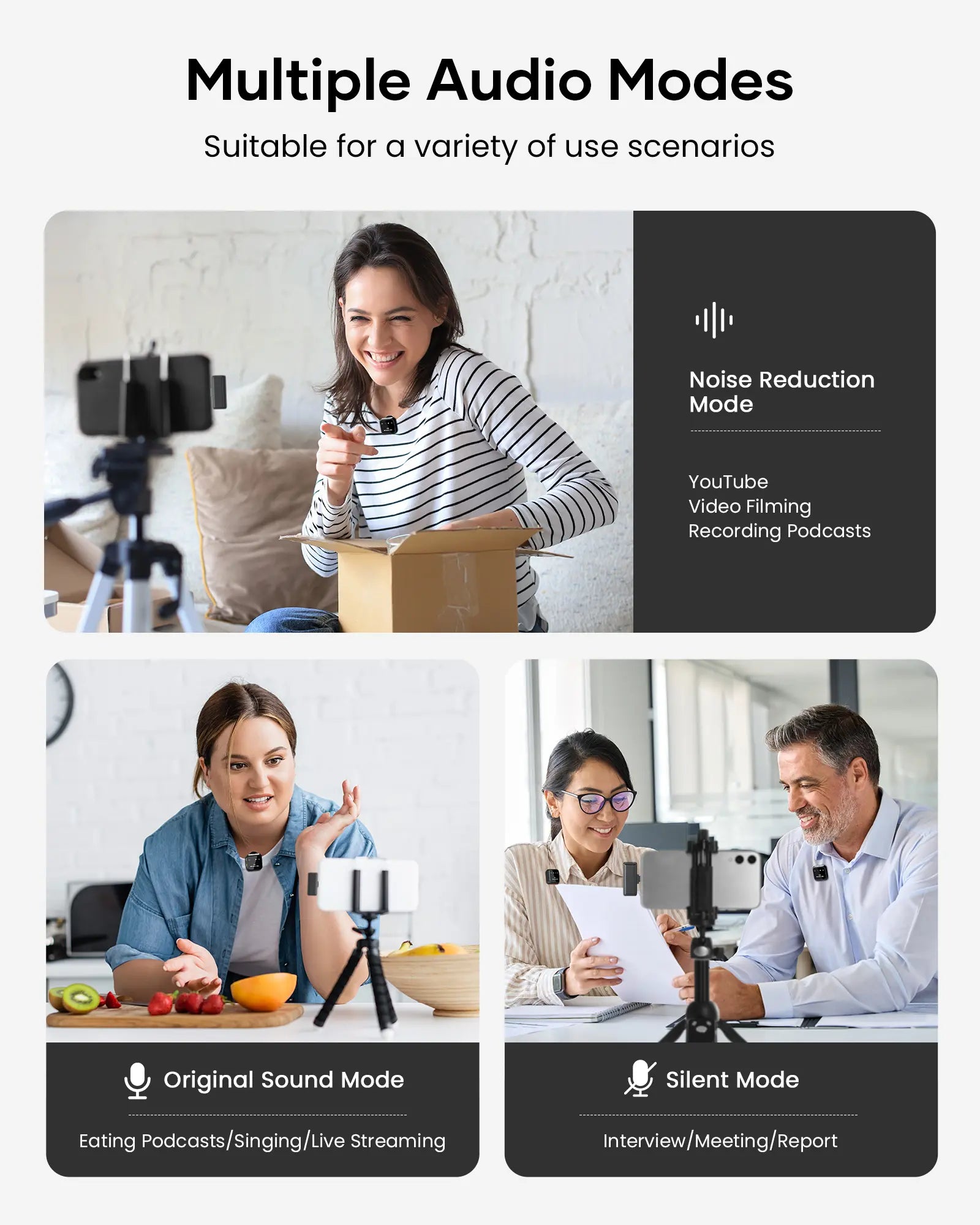 Dealsforyoudays！Kukiho Wireless Lavalier Microphone for Iphone Ipad Android with Charging Case Audio Smartphone Audio Smartphone