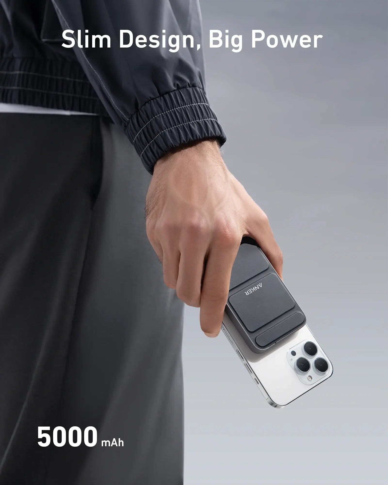 【Magnetic Power Bank】Anker 5,000Mah Magnetic Power Bank, Wireless Portable Charger with Foldable Stand & Side USB-C Port, Battery Pack for Iphone 17/16/15/14/13#Dealsforyoudays