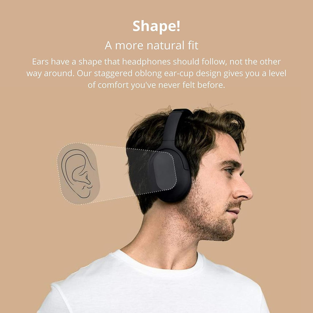 Flagship ANC Wireless Headphones - 4X Built-In Mics - Foldable over Ear Noise Cancelling - Bluetooth & Cabled - 35 Hour Battery