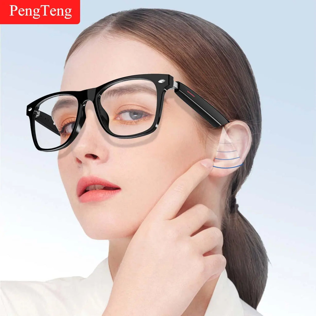 E13 Smart Glasses | Surround Stereo Hi-Fi Sound, Voice Call Answer, Music Playback, Fast Bluetooth Pairing, Large Capacity Battery & Long Battery Life, Ideal Gift for Father'S Day, Suitable for Home, Work, Commute, Travel & Outdoor Sports #Global Picks