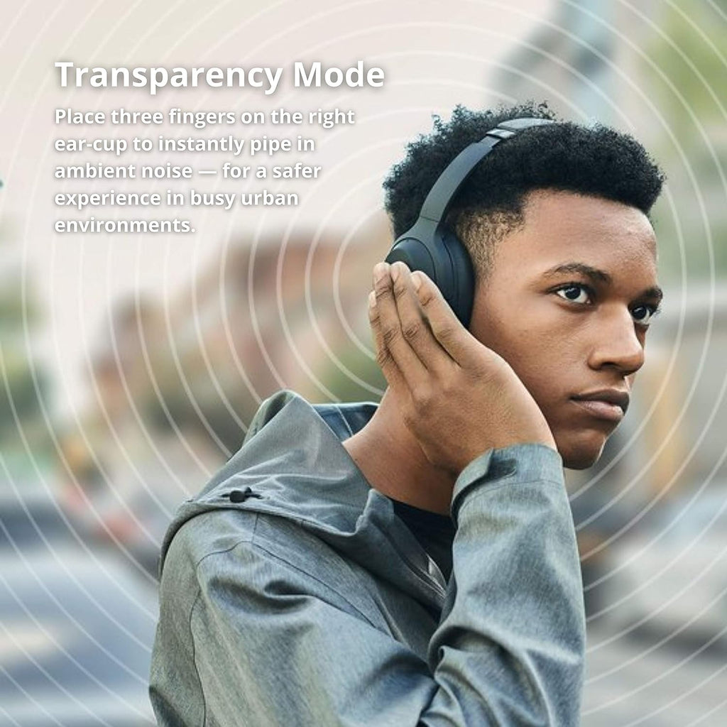 Flagship ANC Wireless Headphones - 4X Built-In Mics - Foldable over Ear Noise Cancelling - Bluetooth & Cabled - 35 Hour Battery